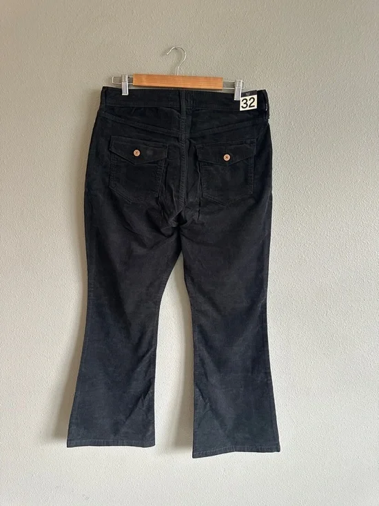 NWT Gap 70s Flare High-Rise Black Corduroy Pants 14 Short - Picture 9 of 15